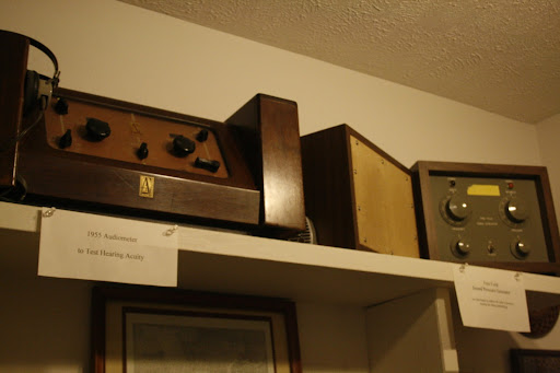 The Museum has Audiometers from many different periods in time. It is easy for one to see how the technology in hearing aid has progressed. (Photo by: Kenrick Nobles)