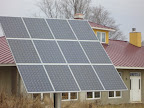 Installation of a pole mounted, off grid solar array in Westport in 2006.