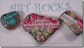 homemade finished paper weight rock gift ideal