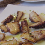 Pulpo a la brasa con sal Maldon.Turismo Familiar via verde Terra Alta