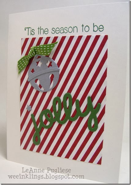 LeAnne Pugliese WeeInklings Jolly Bell Lil Inker Christmas Card