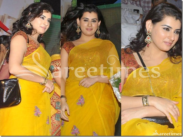 Archana_Yellow_Georgette_Saree