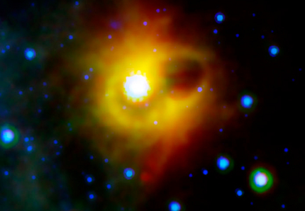 ilustraçao de uma supernova superluminosa