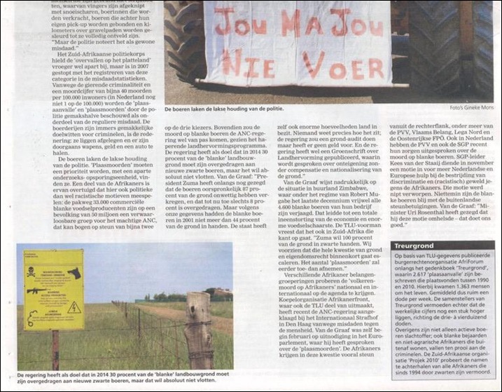 Farm Attacks Dutch agri mag Boerderij P2 16mar2012  re SA farm attacks