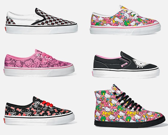 Tênis Vans Hello Kitty para meninas estilosas.