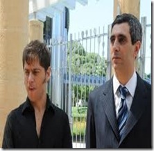Axel Kicillof y Barata de la Campora Axel Kicillof y Barata de la Campora