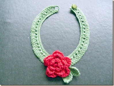 Crochet Rose choker
