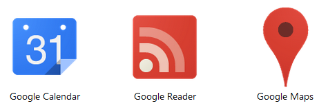 New Chrome icons for Calendar, Reader and Maps