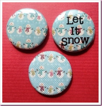 Snowman Christmas badge