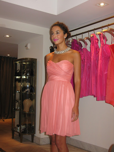 We then paired the stud earrings and a collar necklace with this silk chiffon 