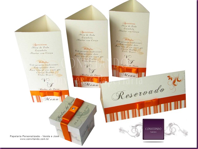 Papelaria Personalizada, Menu, Reservados, Lembran&ccedil;as, Caixinhas para lembran&ccedil;as, Decora&ccedil;&atilde;o Laranja, deocra&ccedil;&atilde;o para casamentos, lembran&ccedil;as para casamento, convites, convites e papelaria personalizada, papelaria fina, design para convites