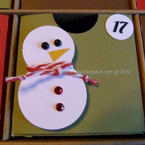 CTMH Cricut Artiste snowman Advent Calendar with Harvest Baker's Twine