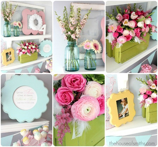 Girly-Birthday-Party-Turquoise-yellow-and-pink-party