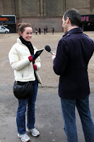 Lauren getting interviewed