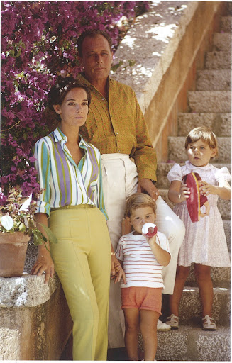 What a color palette in this family portrait. August 1967. A young family is pictured in the shade of the bougainvillea; Prince Allesandro 'Tinti' Borghese with his wife, Contessa Fabrizia Citterio, and their two children, Alessandra and Fabio Borghese, at Il Pellicano. Borghese, owner of the Monto Argentario estate, sold the land to the Grahams on which the hotel was established, after first building a house nearby as a gift to Queen Juliana of the Netherlands (1909-2004). What a color palette in this family portrait. August 1967. A young family is pictured in the shade of the bougainvillea; Prince Allesandro 'Tinti' Borghese with his wife, Contessa Fabrizia Citterio, and their two children, Alessandra and Fabio Borghese, at Il Pellicano. Borghese, owner of the Monto Argentario estate, sold the land to the Grahams on which the hotel was established, after first building a house nearby as a gift to Queen Juliana of the Netherlands (1909-2004).
