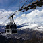 Double decker connecting La PLange and Les Arcs