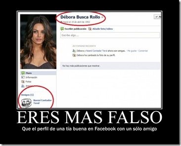Perfíl falso de Facebook