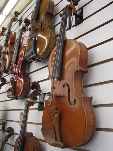Hoover has a large selection of stringed instruments. (Photo credit: Rebekah Clark)