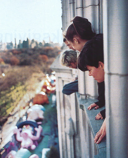 The Millhisers' guests can see the balloons from the apartment windows.