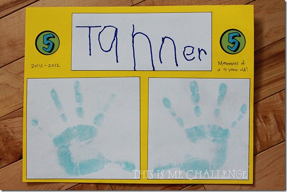 Child's Handprints and Name Child's Handprints and Name
