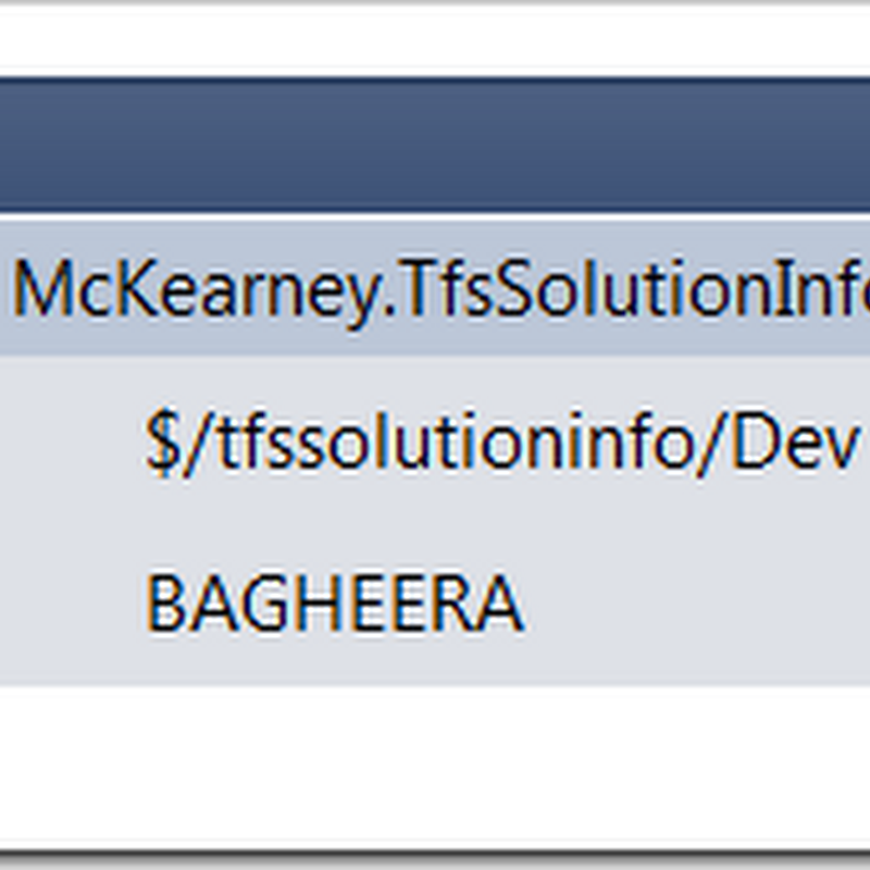 A simple Visual Studio add-in that helps keep in you in your TFS context