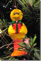 Big Bird bearing a gift. Big Bird bearing a gift.