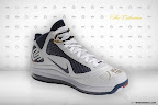 nike air max lebron 7 pe white navy nyc 1 03 Nike Air Max LeBron VII (7)   White/Navy/Gold Sample Actual Photos