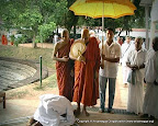 Most Ven Ariyadhamma Maha Thero arriving   to Ruwanweliseya