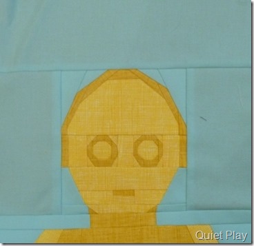 Paper pieced LEGO C3PO