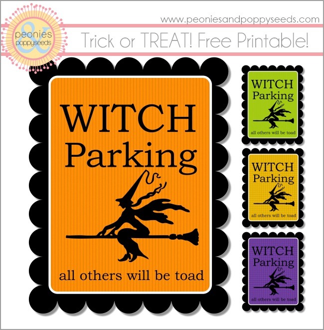 witch parking printable 