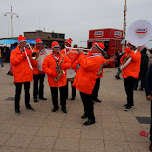 the official orchestra at new year's dive in Scheveningen, Netherlands 