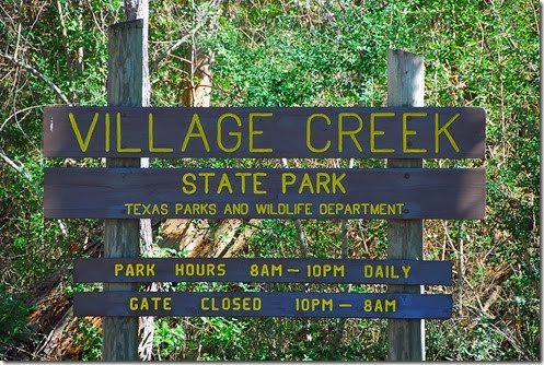 Village Creek Sign