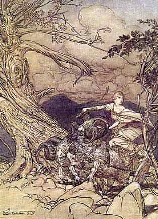 Fricka Drives, Asatru Gods And Heroes
