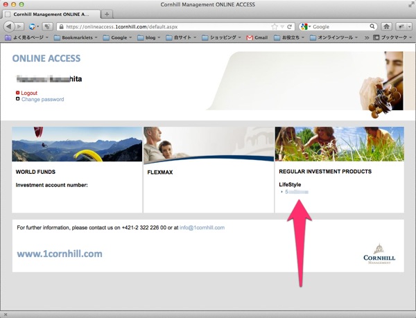 Cornhill Management ONLINE ACCESS