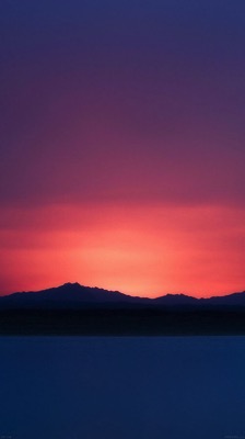 Sunset lake mountain iphone6 wallpaer