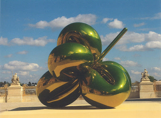 This is such a great sculpture. Against the backdrop of Versailles, it is breathtaking. Balloon Flower (Yellow) (1995-2000), Jeff Koons, Versailles, France, September 2008. This is such a great sculpture. Against the backdrop of Versailles, it is breathtaking. Balloon Flower (Yellow) (1995-2000), Jeff Koons, Versailles, France, September 2008.