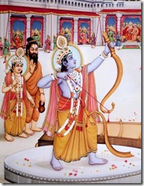 Rama lifting the bow