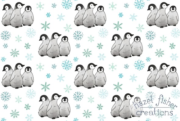 2015 Jan 27 Penguins Spoonflower fabric design Hazel Fisher Creations 2015 Jan 27 Penguins Spoonflower fabric design Hazel Fisher Creations