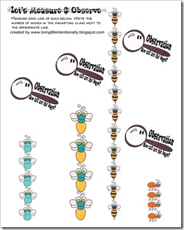 Measuring Bugs ~ Free Printable