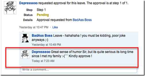 both approver and the one who applied commenting in chatter