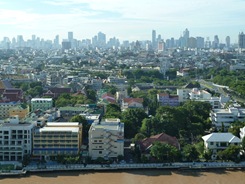 Downtown Bangkok in the distance