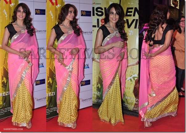 Bipasha_Basu_Pink_Yellow_Masaba_Saree