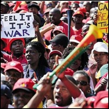 Afrikaans pupils attacked by black striking teachers Afrikaans pupils attacked by black striking teachers