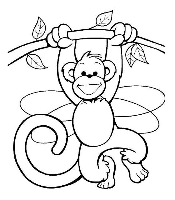 DIBUJOS PARA COLOREAR MONOS