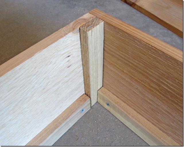 Applying corner blocks and a bottom rail