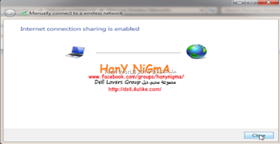 شرح بالصور لتحويل اللاب توب الى راوتر او اكسس بوينت وتوزيع النت من خلال على اجهزة اخرى How to make your laptop as a Router & an Access Point8 شرح بالصور لتحويل اللاب توب الى راوتر او اكسس بوينت وتوزيع النت من خلال على اجهزة اخرى How to make your laptop as a Router & an Access Point8