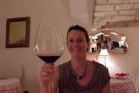 Suzie and the massive wine glass
