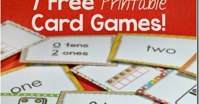 Math Games – Free Printable Cards to Use in 7 Games