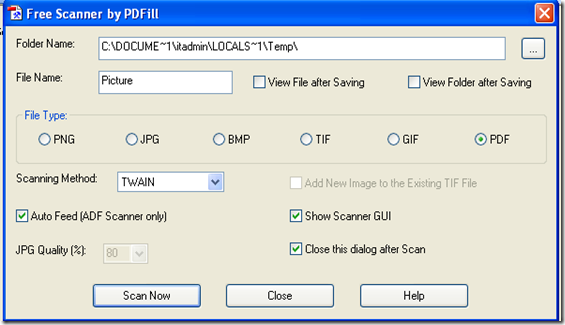 Cannon IR 2830 PDF Scanner