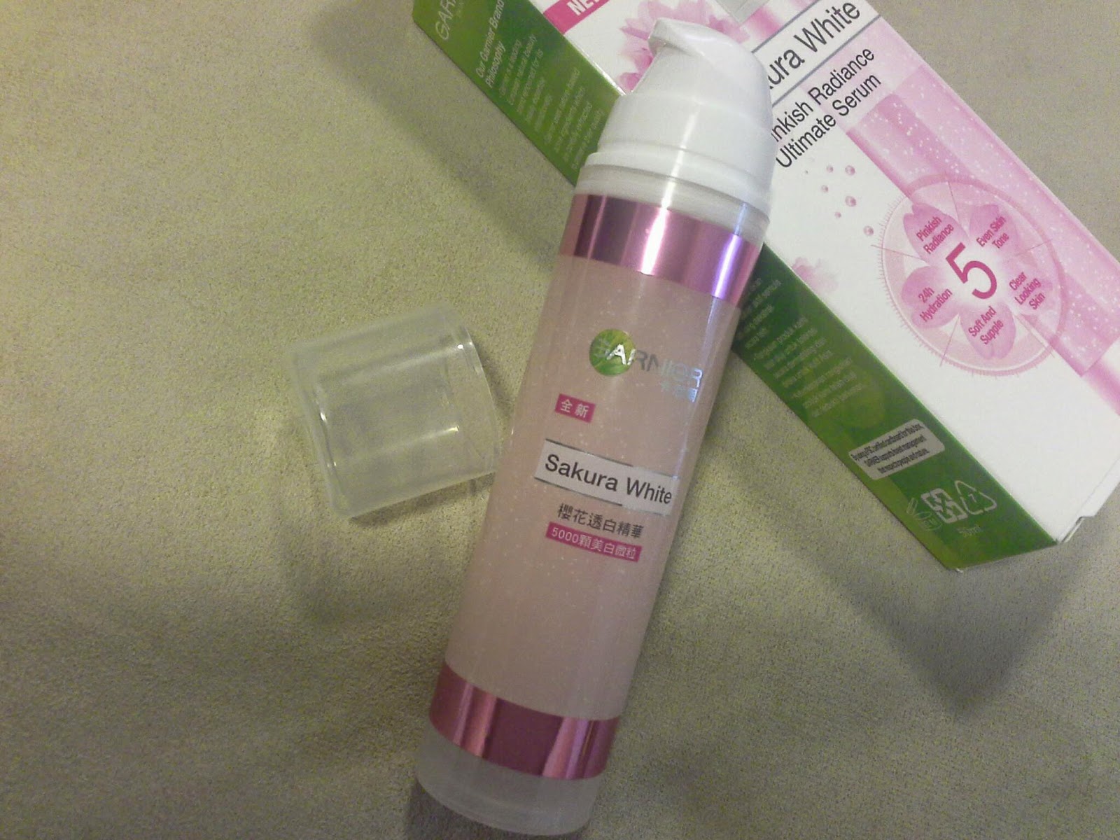 Beauty Review Garnier Sakura White Pinkish Radiance Ultimate Serum And Sleeping Essence Beautyandtheteeth